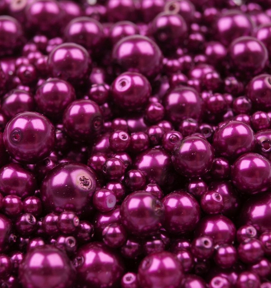 Voskované perly MIX velikostí cca Ø4-12mm - 12 ks