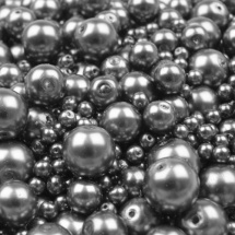 Voskované perly MIX velikostí cca Ø4-12mm - 12 ks