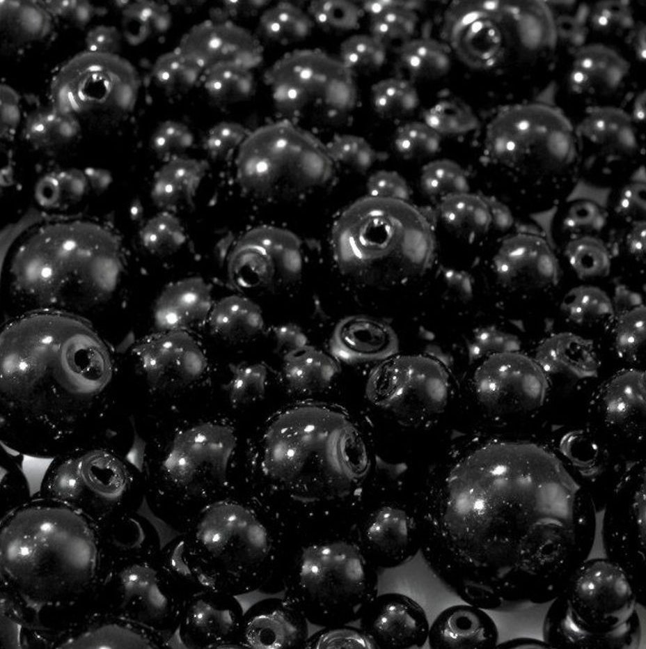 Voskované perly MIX velikostí cca Ø4-10mm - 10 ks