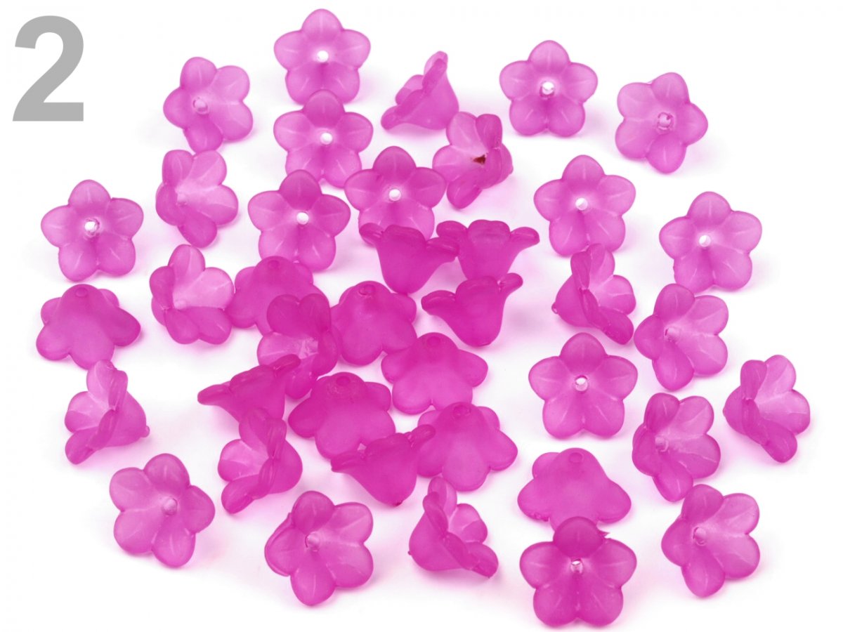 Korálky plastové 8x12mm květ