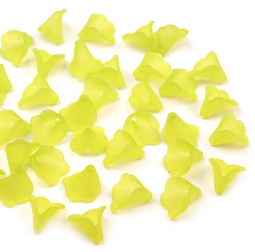Květ kala plast 10X10mm TRANSPARENT- 20ks zelenkavá