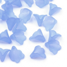 Květ kala plast 10X10mm TRANSPARENT- 20ks sv.modrá