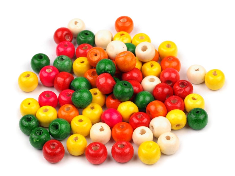 Dřevěné korálky - 35 kusů