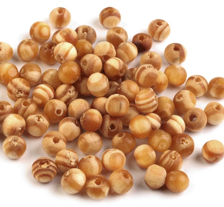 Dřevěné korálky - 60 kusů