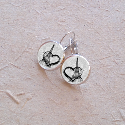 Eiffelovka se srdíčkem- visací