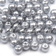 130502 Voskované perly/6mm šedivá (7 ks)
