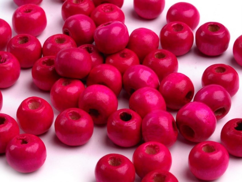 Dřevěné korálky 8-9 mm - (100ks) 