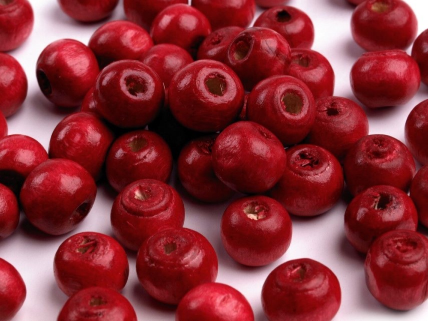 Dřevěné korálky 8-9 mm - (100ks) 