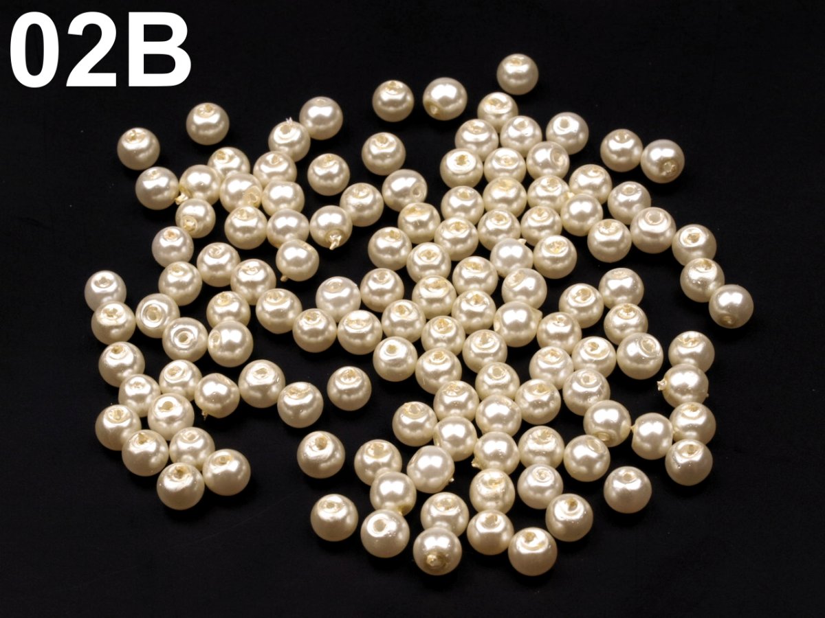 Voskované perly kuličky 4mm hladké 50g