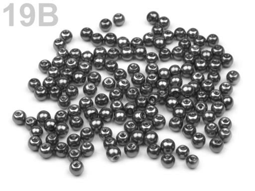 Voskované perly kuličky Ø4mm hladké cca 100 ks