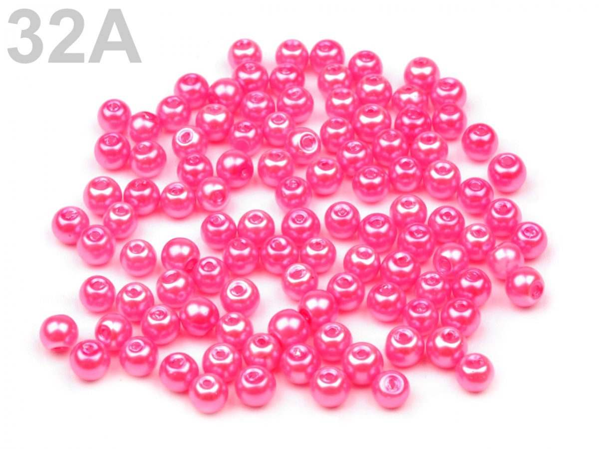 Voskované perly kuličky 4mm hladké 50g