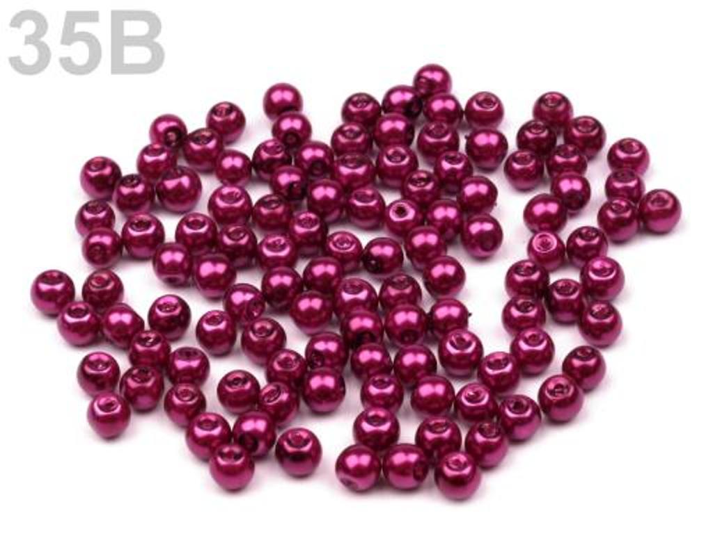 Voskované perly kuličky Ø4mm hladké cca 100 ks