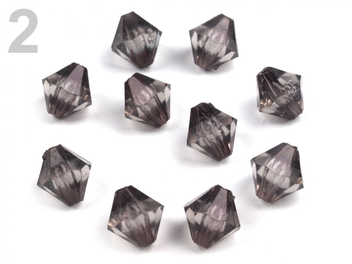 Plastové broušené korálky 8x8 mm sluníčko