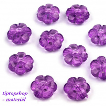 Květinka plast Ø10mm,  fialová purpura (10ks)