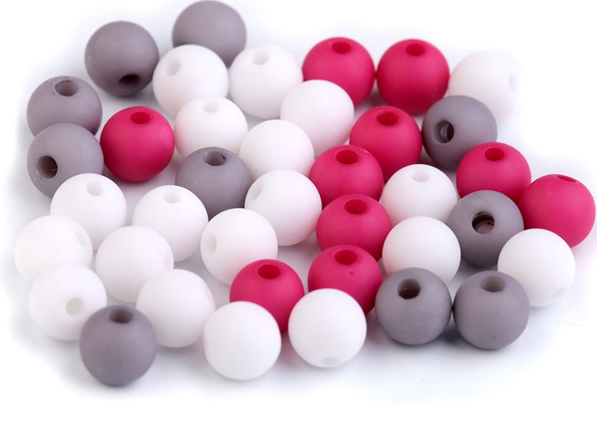 Plastové korálky  8mm - (30ks)