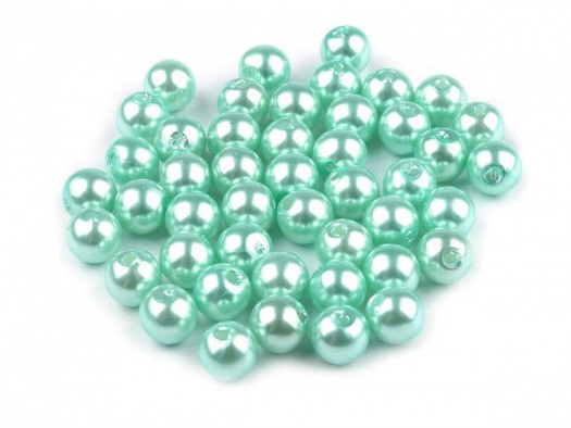 Plastové voskové korálky 6 mm (20g) - mint