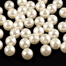 Plastové voskové korálky 8 mm (40ks) - perlová