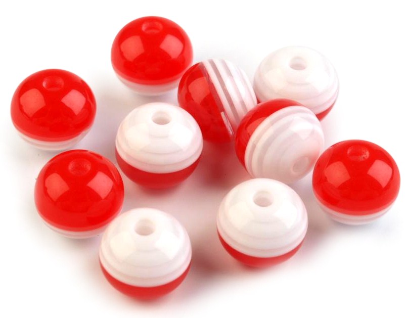 Plastové korálky - 5 kusů.