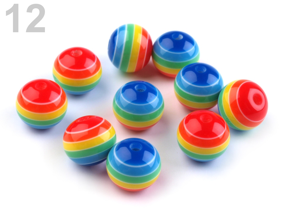 Plastové korálky - 5 kusů.