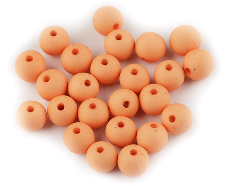 Plastové korálky 8mm (30ks) - lososvá