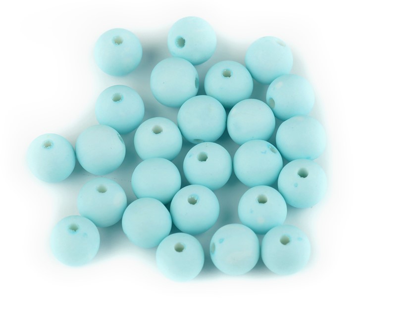 Plastové korálky 8mm (30ks) - tyrkysová