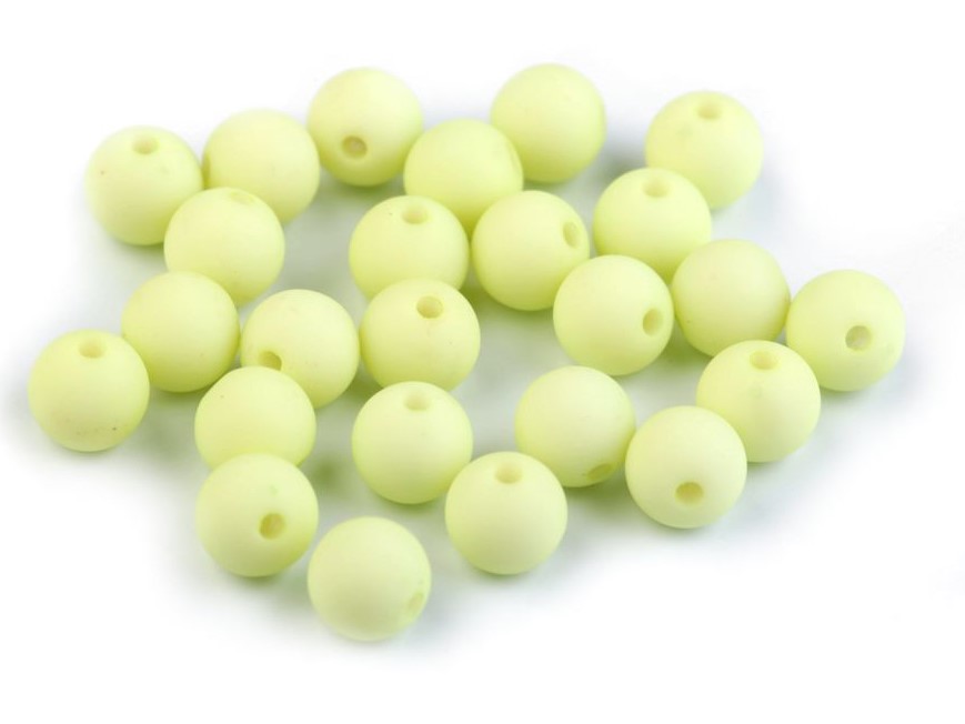 Plastové korálky  8mm (30ks) - limetková
