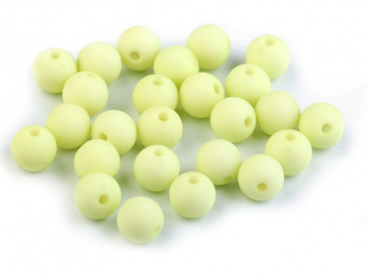 Plastové korálky  8mm (30ks) - limetková