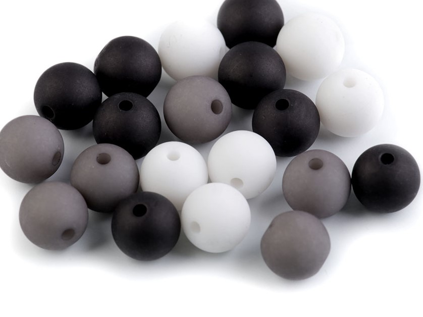 Plastové korálky 10 mm (20ks) - mix