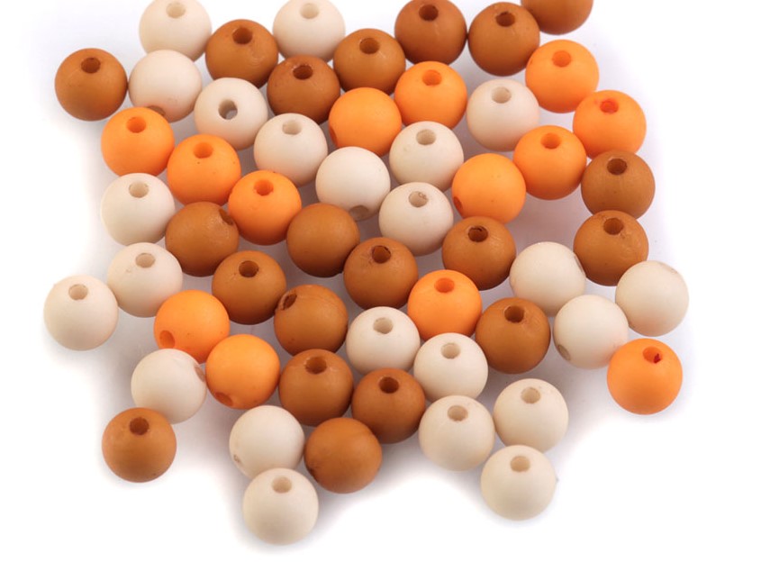 Plastové korálky 6mm (100ks) - mix