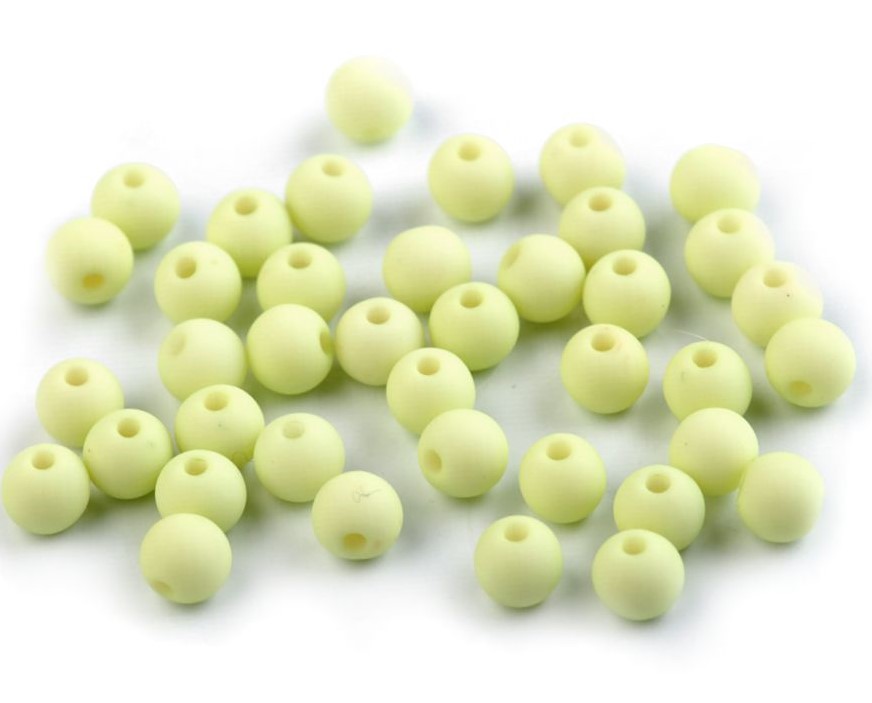 Plastové korálky 6mm (50ks) - limetková