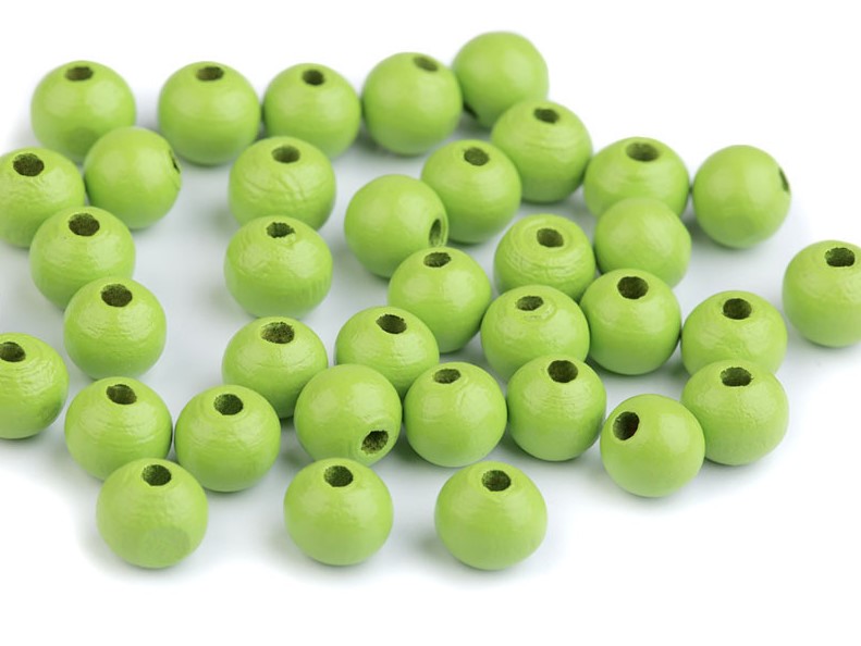 Dřevěné korálky - 60 kusů