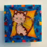 Kočičí sen-skleněné hodiny 30x30cm