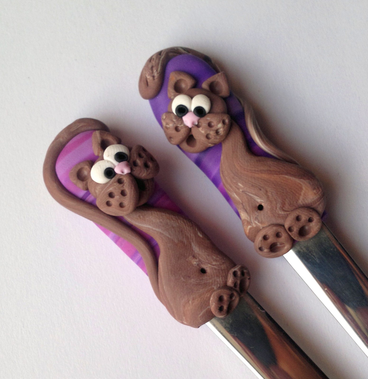 Latte lžičky- 22,5cm. Kočičky mourovaté