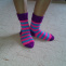 Ručně pletené ponožky - ruzné velikosti!! NEONOVÁ