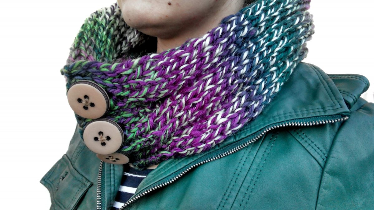 Originální ručně pletená šála