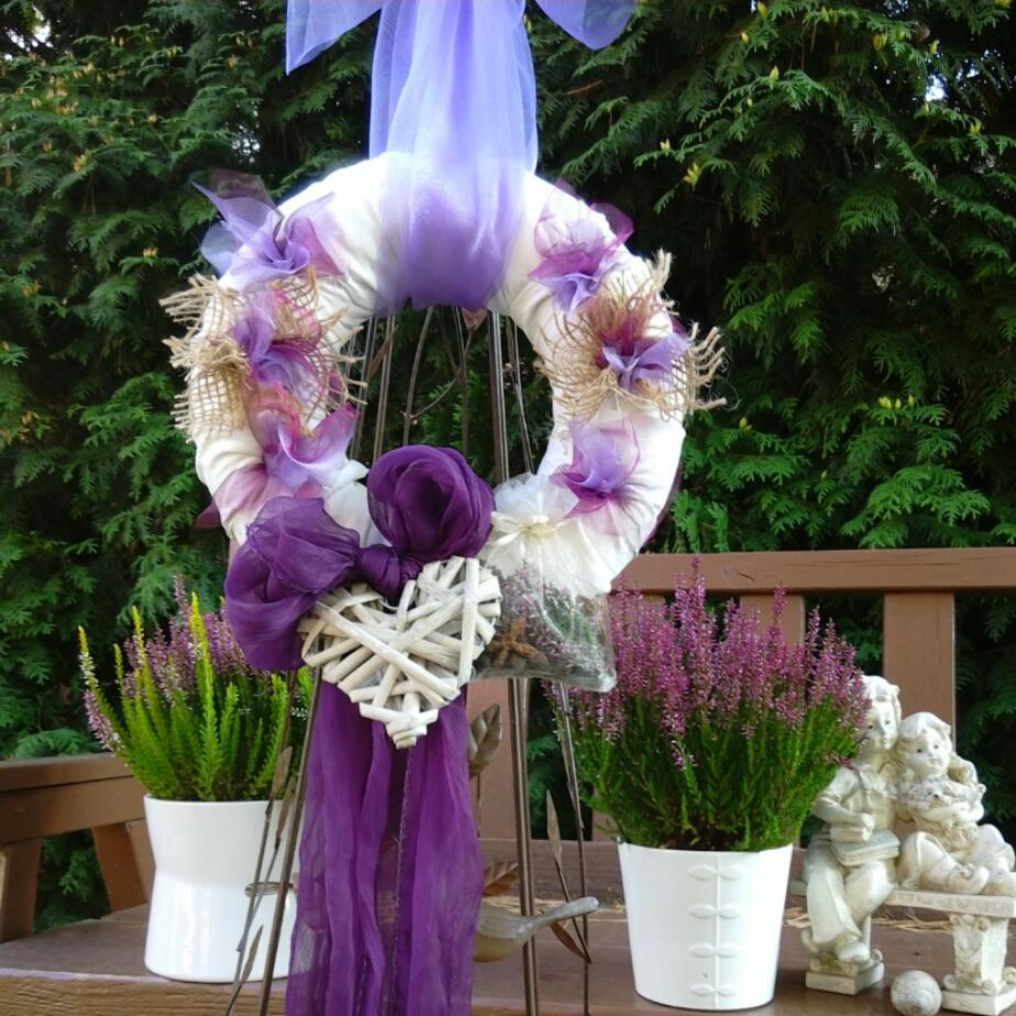 Dekorační věnec-Babiččina vřesová zahrádka s vůní badyánu