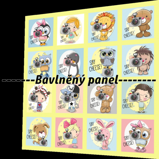 BAVLNĚNÝ PANEL / I NA PEXESO/ 47 x 47 cm  NP-22