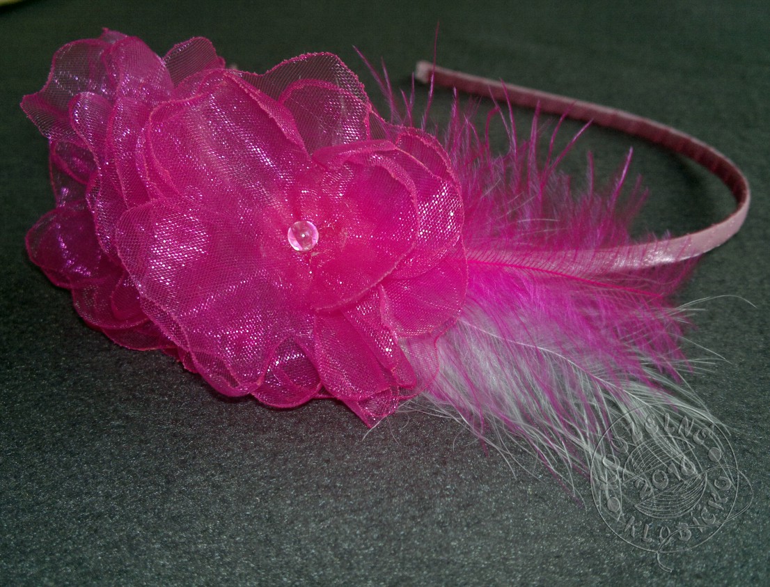 Čelenka 2016 s kvítky a peříčky