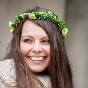 podzimní věneček s růžemi