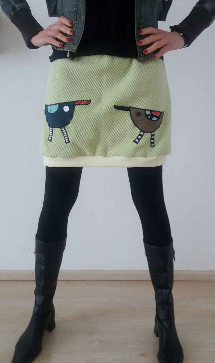 Vlněná sukně PTAČÍ NÁMLUVY