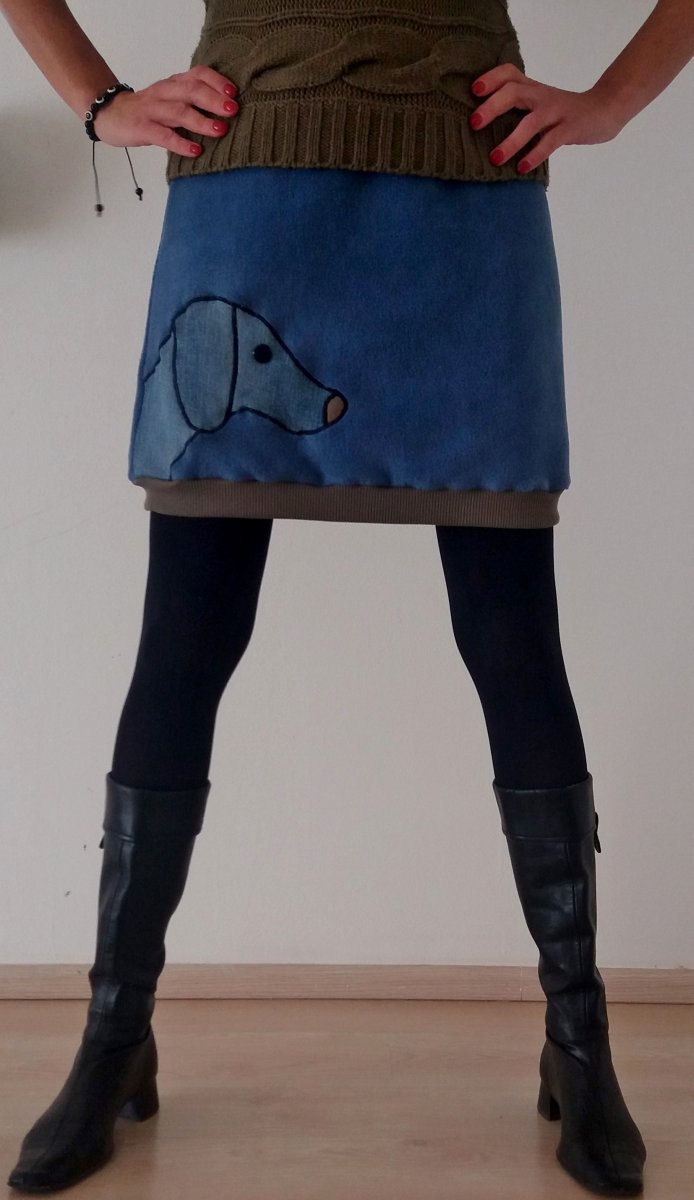 Flísová sukně se psem