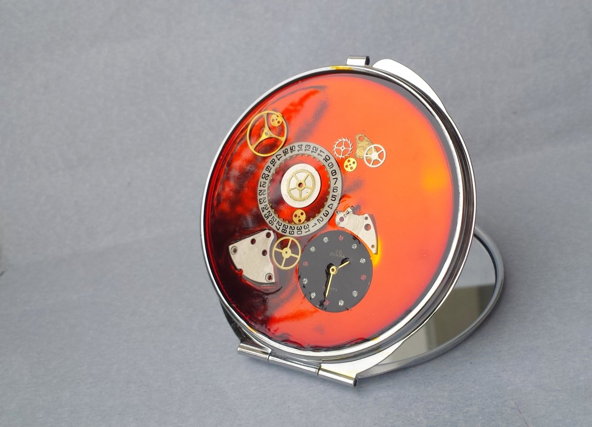 Steampunkové kapesní zrcátko