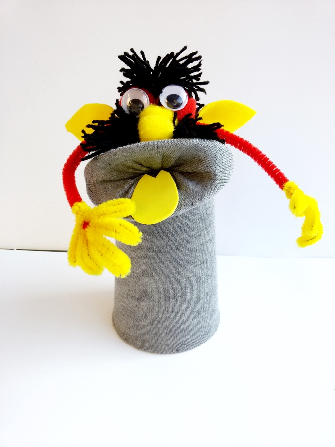 Maňásek ponožkáček Noris s ručičkama. č.933