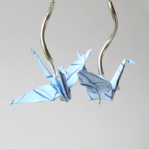 Na obláčku - origami náušnice