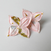 Jemňounké růžovky - origami náušnice