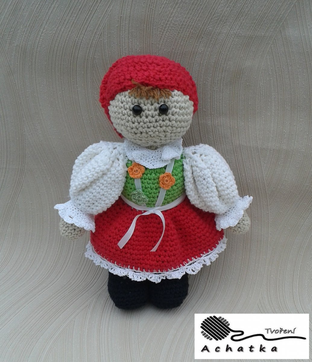 NÁVOD - Háčkovaná Panenka Lidunka