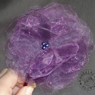 Čelenka Fialka tmavá s odlesky černé