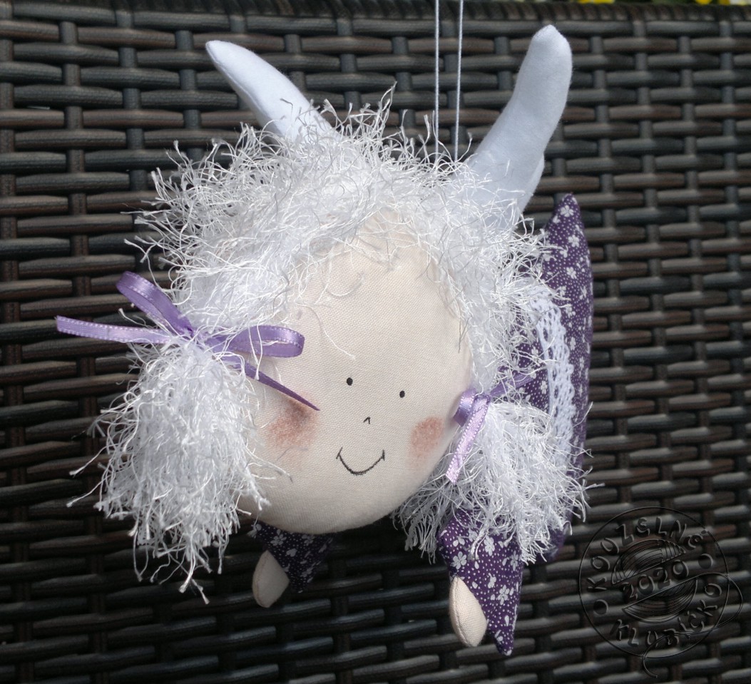 Andělka letící KYTIČKOVÁ tmavě fialová