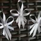 Svatební vývazek tmavě stříbřitá