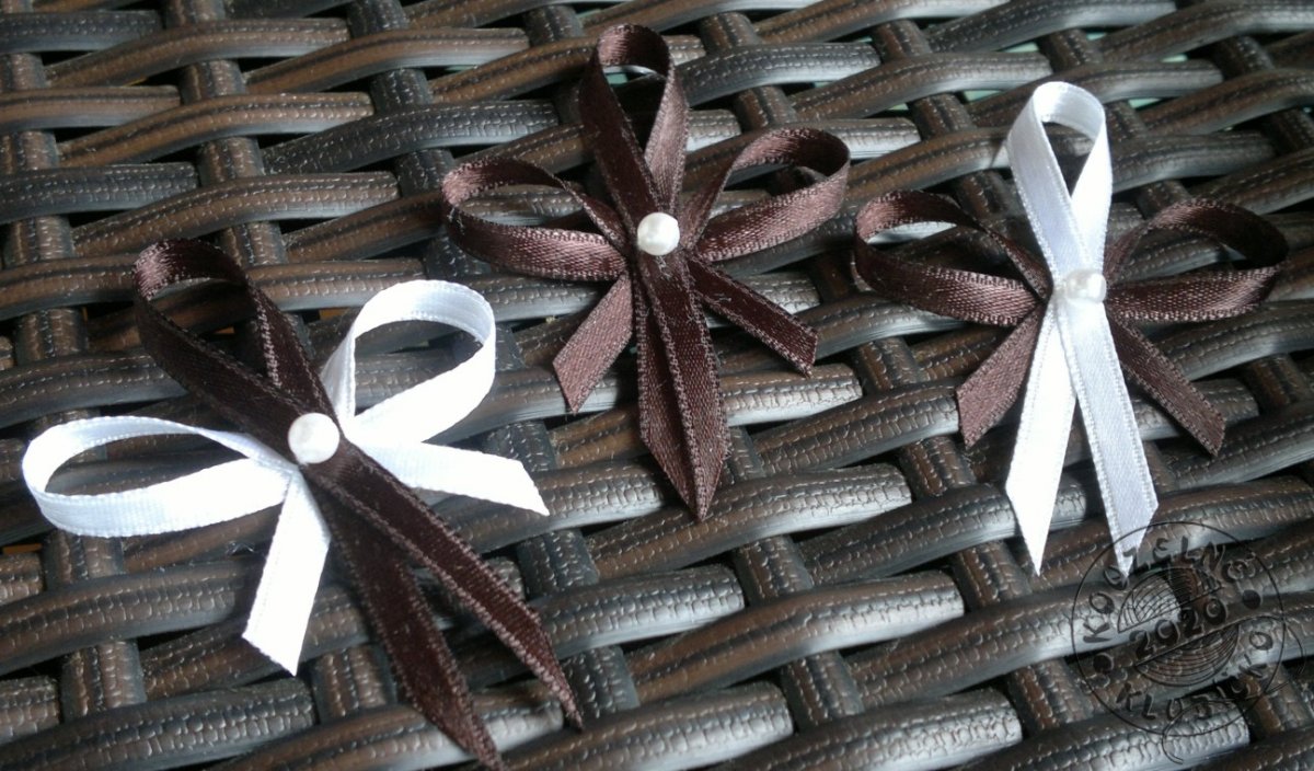 Svatební vývazek tmavě hnědá